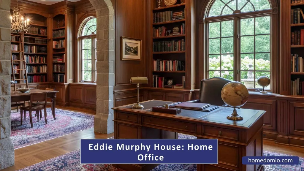 Inside $85 Million Eddie Murphy House In Beverly Park, Beverly Hills -A Full Home Tour 12 Home Office and Library