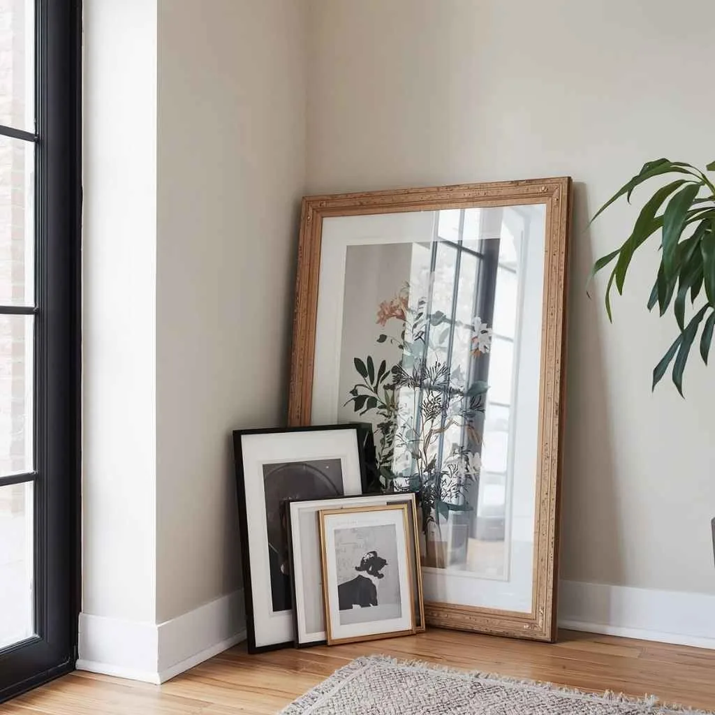 Lean Oversized Art Against the Wall