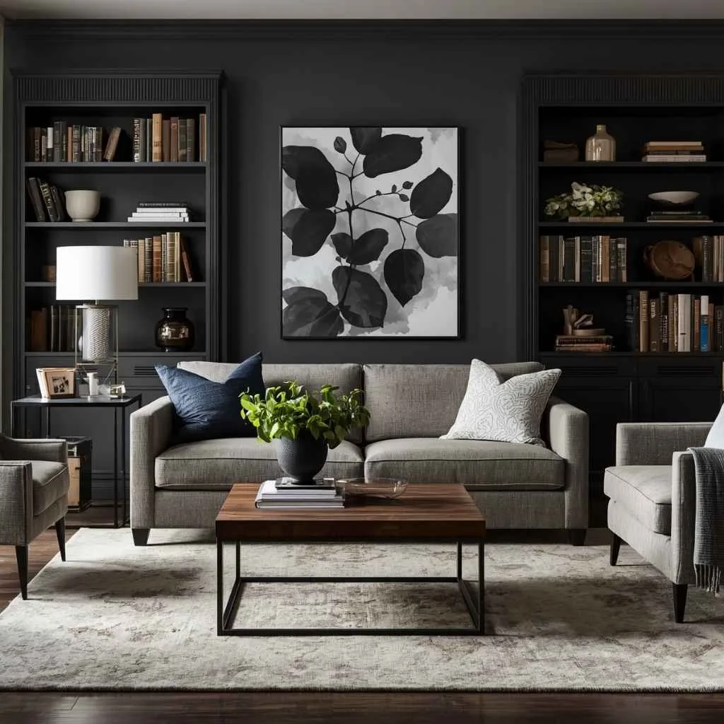 Dark Wood Accents and Furniture for Earthy Warmth