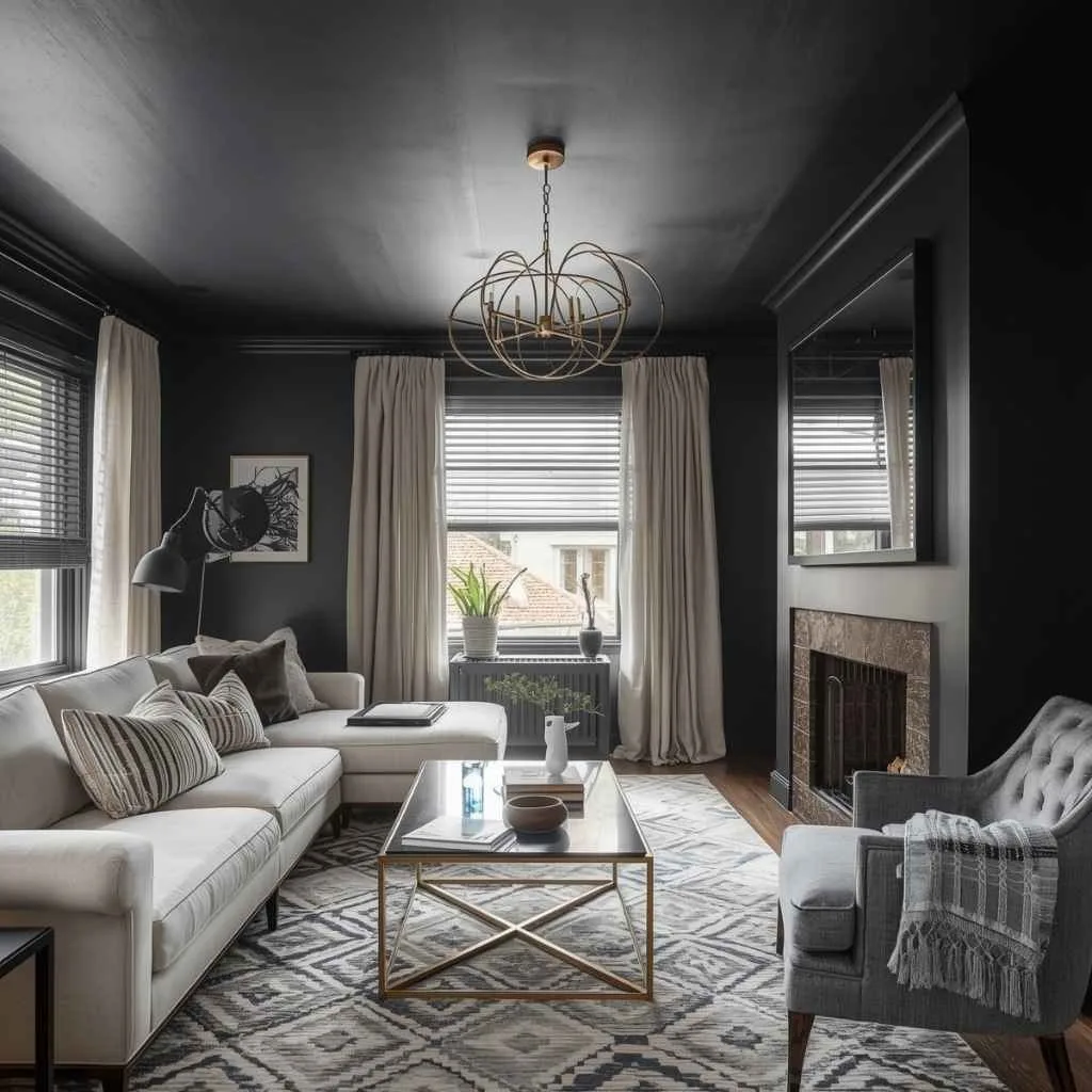 Black Ceilings for a Dramatic Overhead Impact