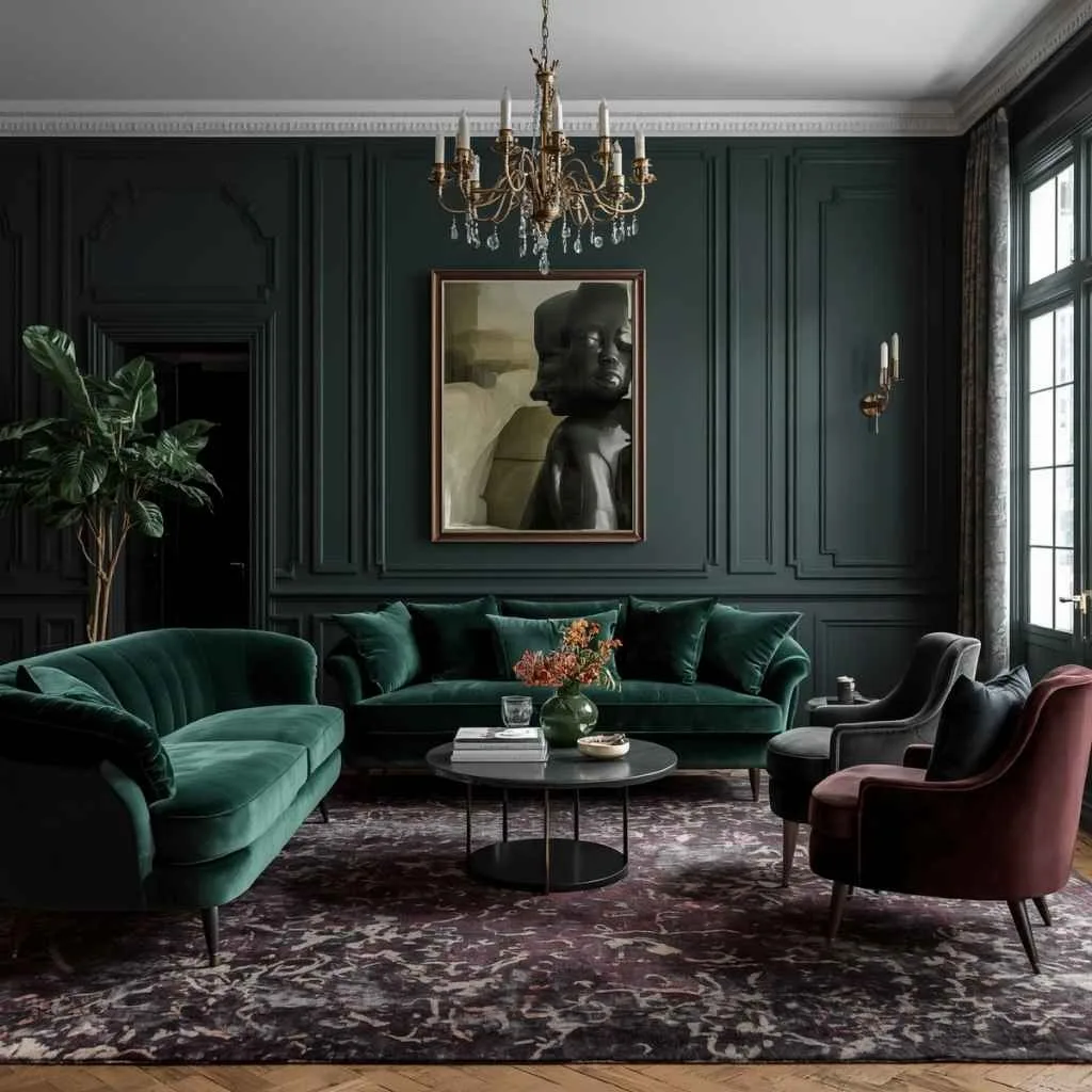 Velvet Furniture in Deep, Luxurious Tones