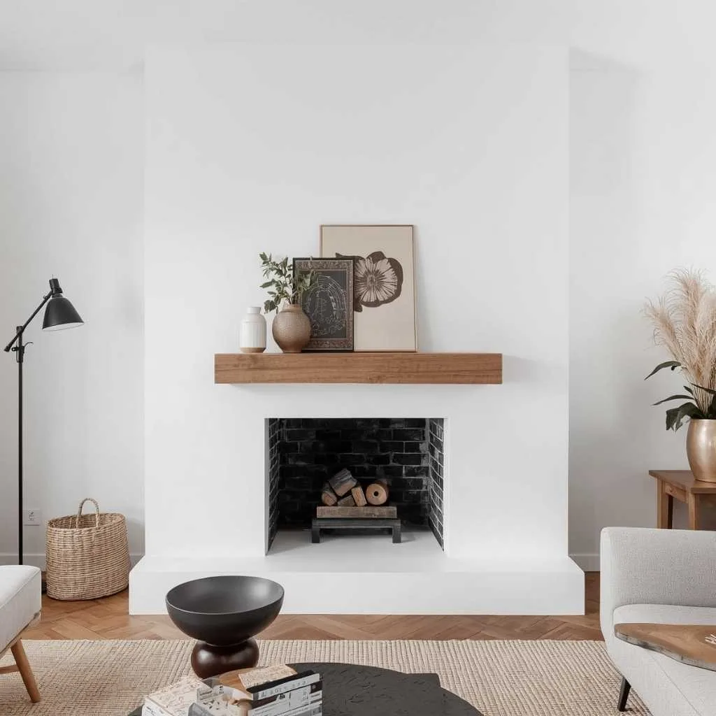 Plaster Fireplace Design Ideas: Transform Your Living Space Into a Stunning Focal Point 3 Smooth White Minimalist Plaster