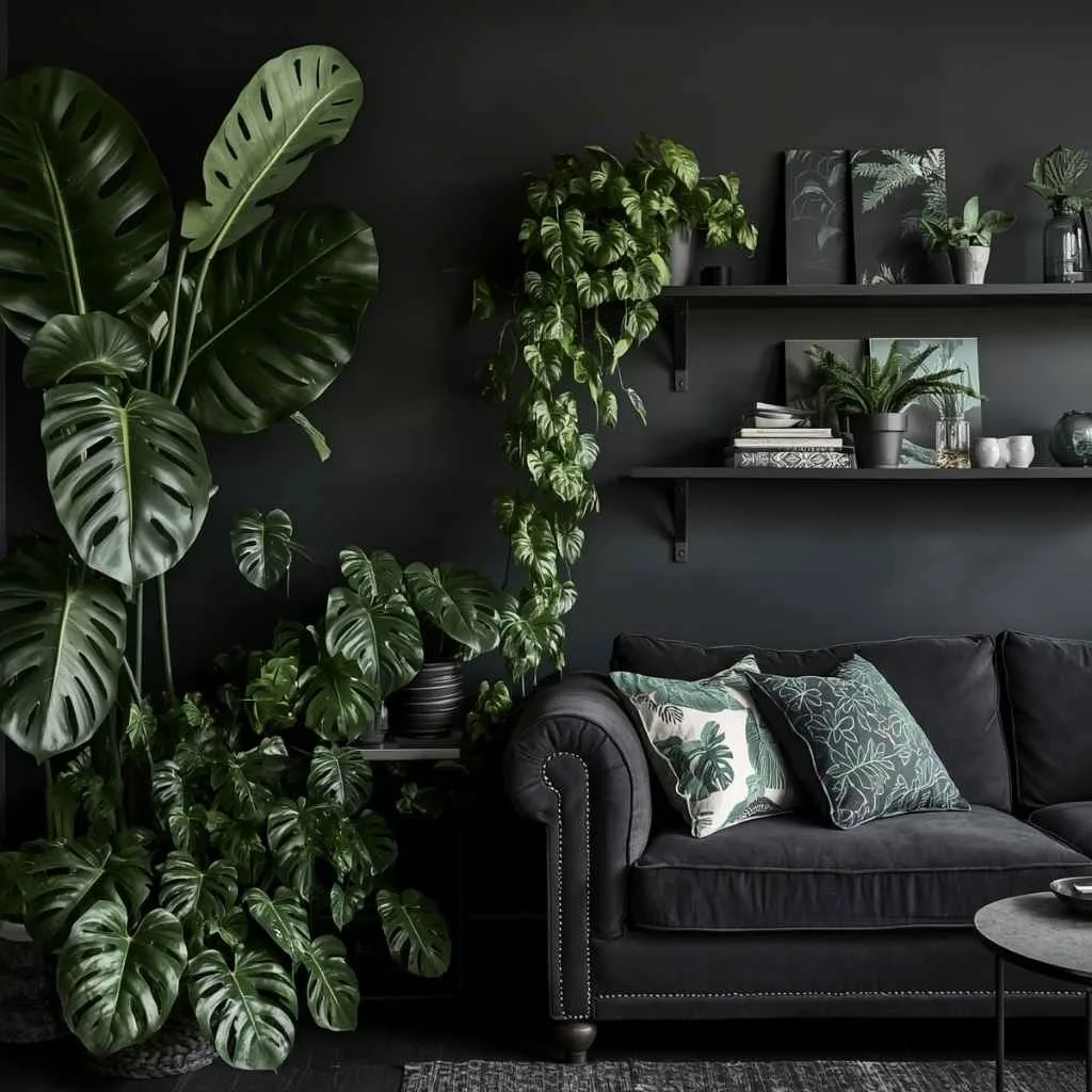 Dark Botanical and Jungle-Inspired Decor