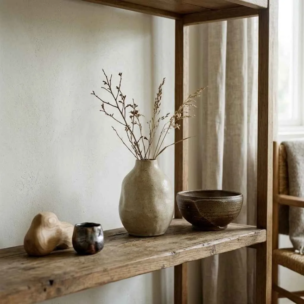 Japandi Living Room Zen Style Ideas to Bring Peace Into Your Home 8 Handmade Ceramics and Artisan Decorative Objects