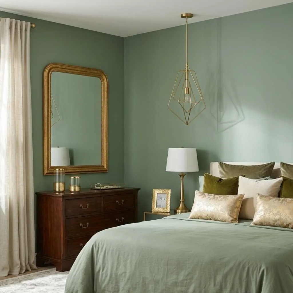 Sage Green With Gold Accents for a Luxe Aesthetic