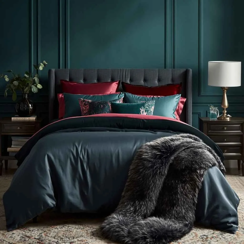 Jewel Toned Bedding for a Royal Bedroom Vibe