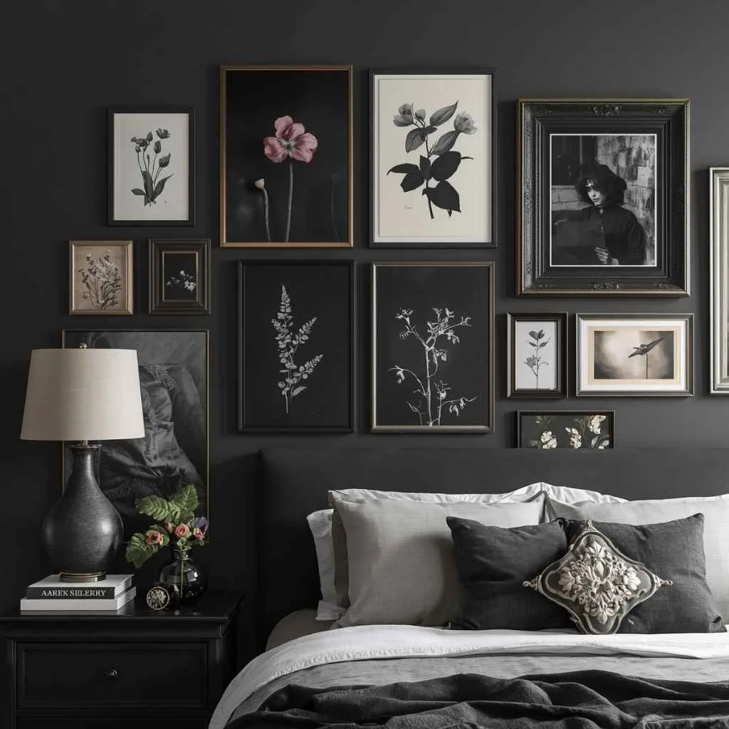 Dark Art Gallery Wall for Maximum Visual Impact