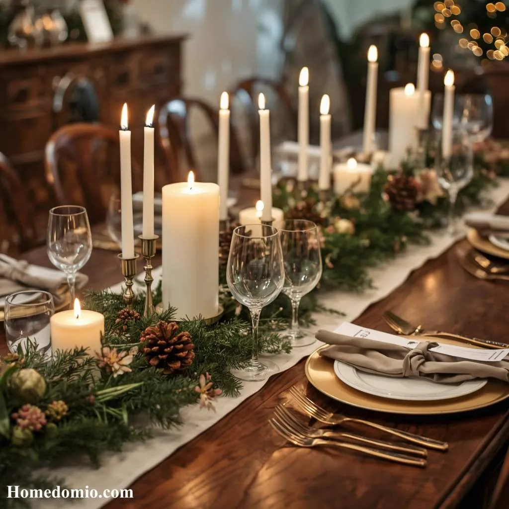 Candlelit Tablescape for Festive Dining