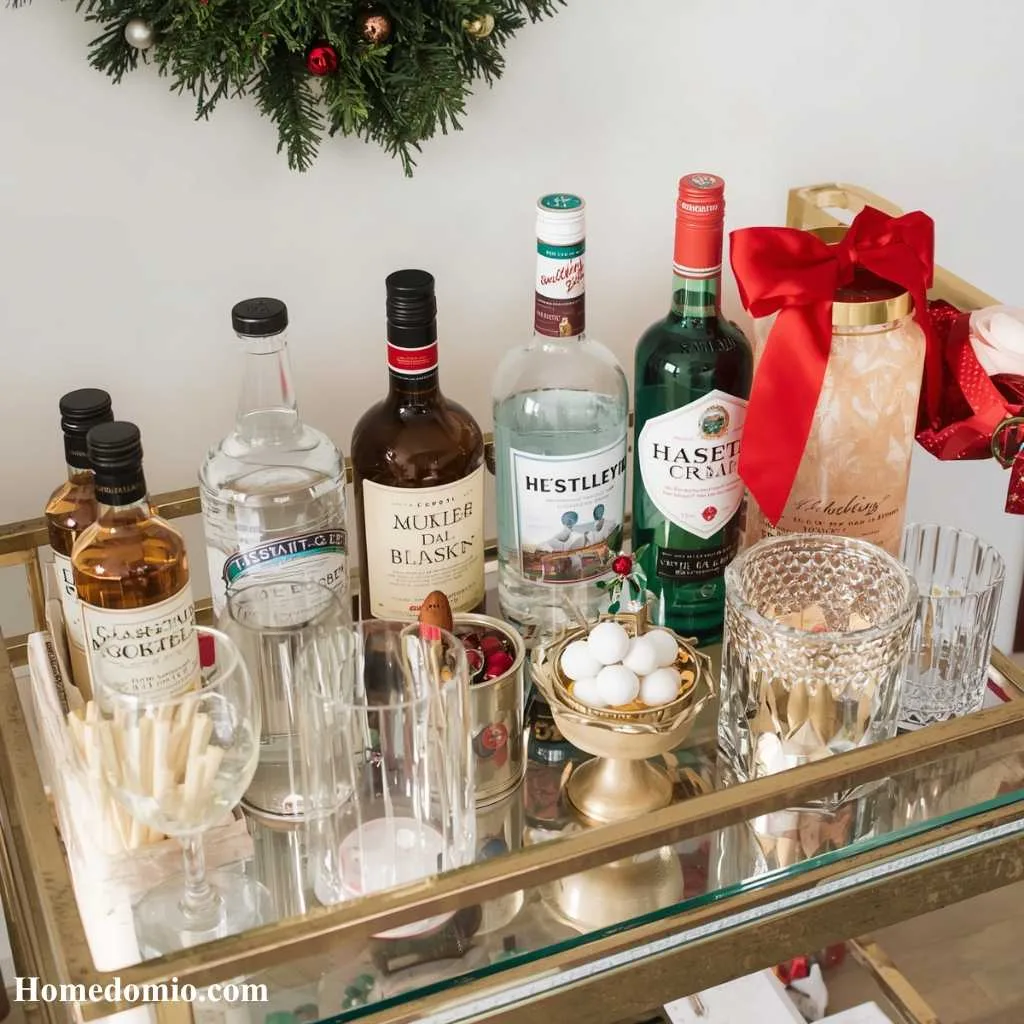  Festive Bar Cart Setup