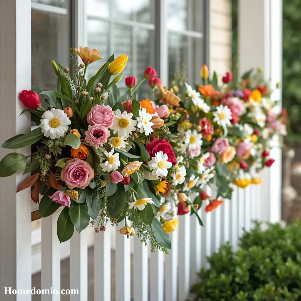 Seasonal Garland Ideas to Transform Your Home All Year Round 4 Spring Floral Garland Bursting With Color