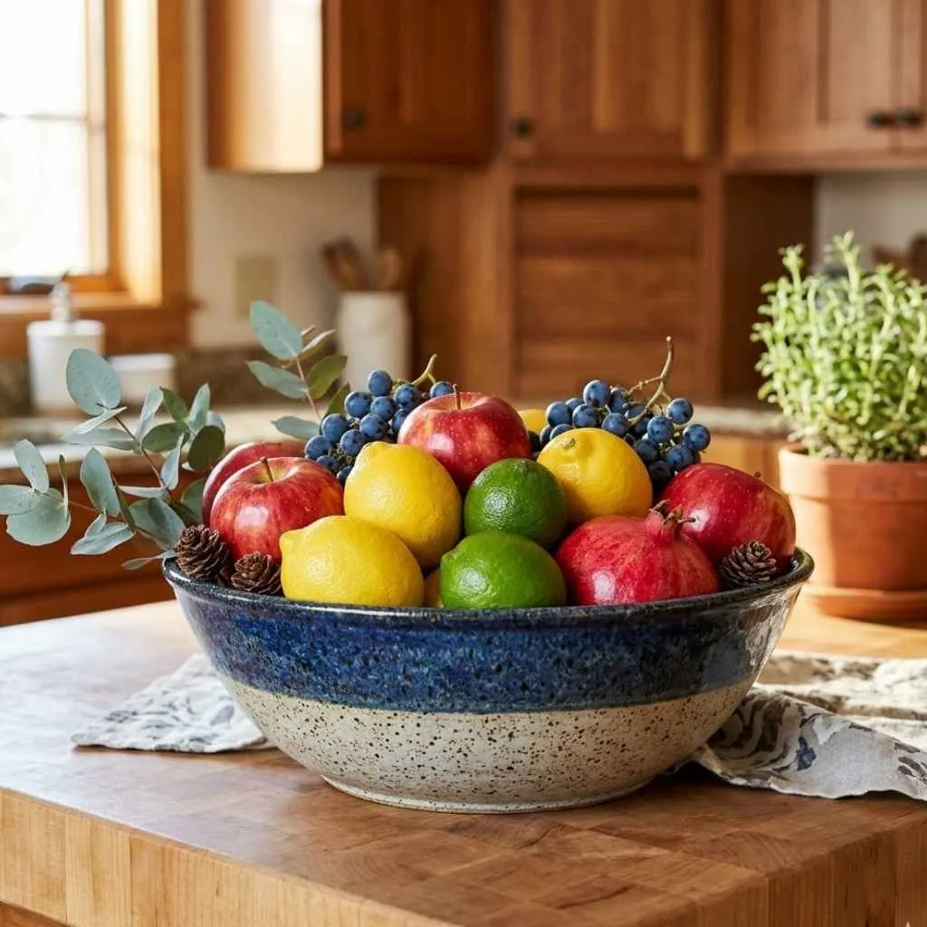 Kitchen Island Decor Ideas: 12 Creative Ways to Style the Heart of Your Home 4 Style a Beautiful Fruit Bowl as a Living Centerpiece