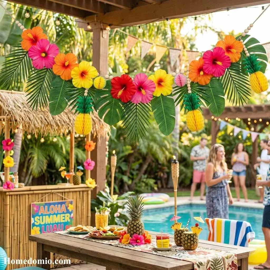 Seasonal Garland Ideas to Transform Your Home All Year Round 13 Tropical Luau Garland for Summer Parties