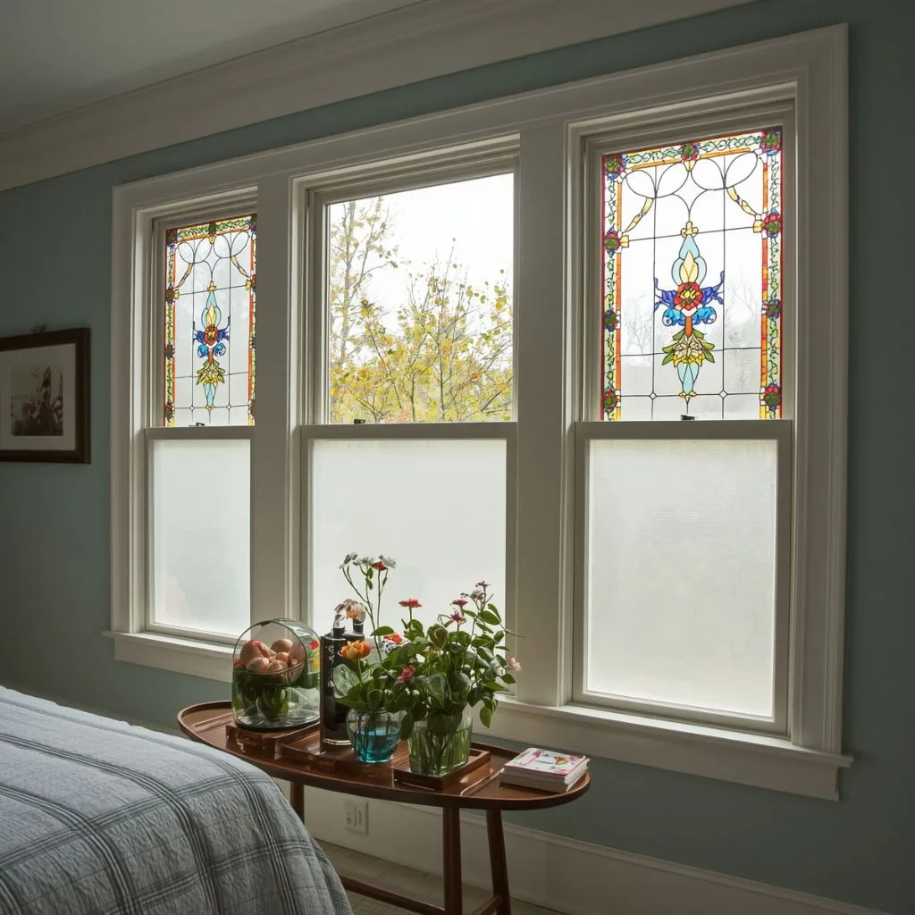 Frosted or Stained Glass Window Panels