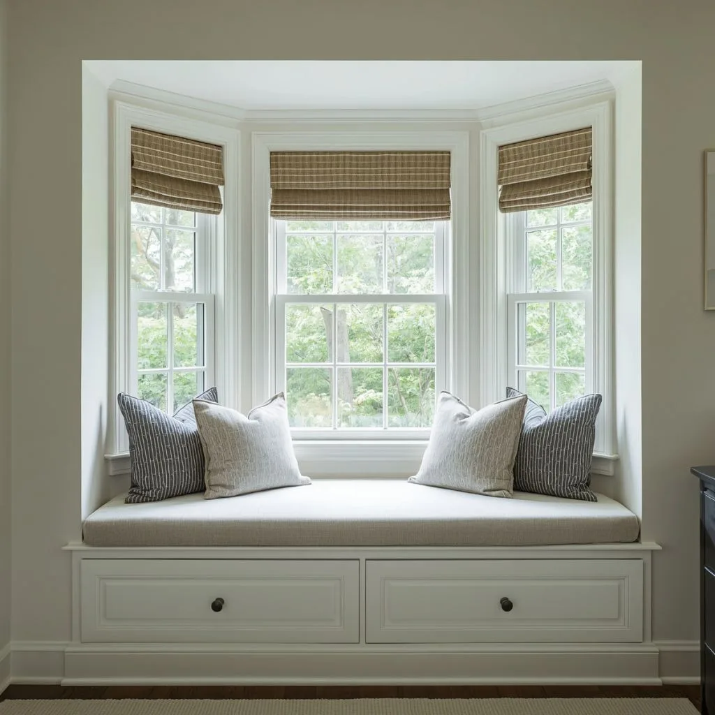 Built-In Window Seat with Hidden Storage