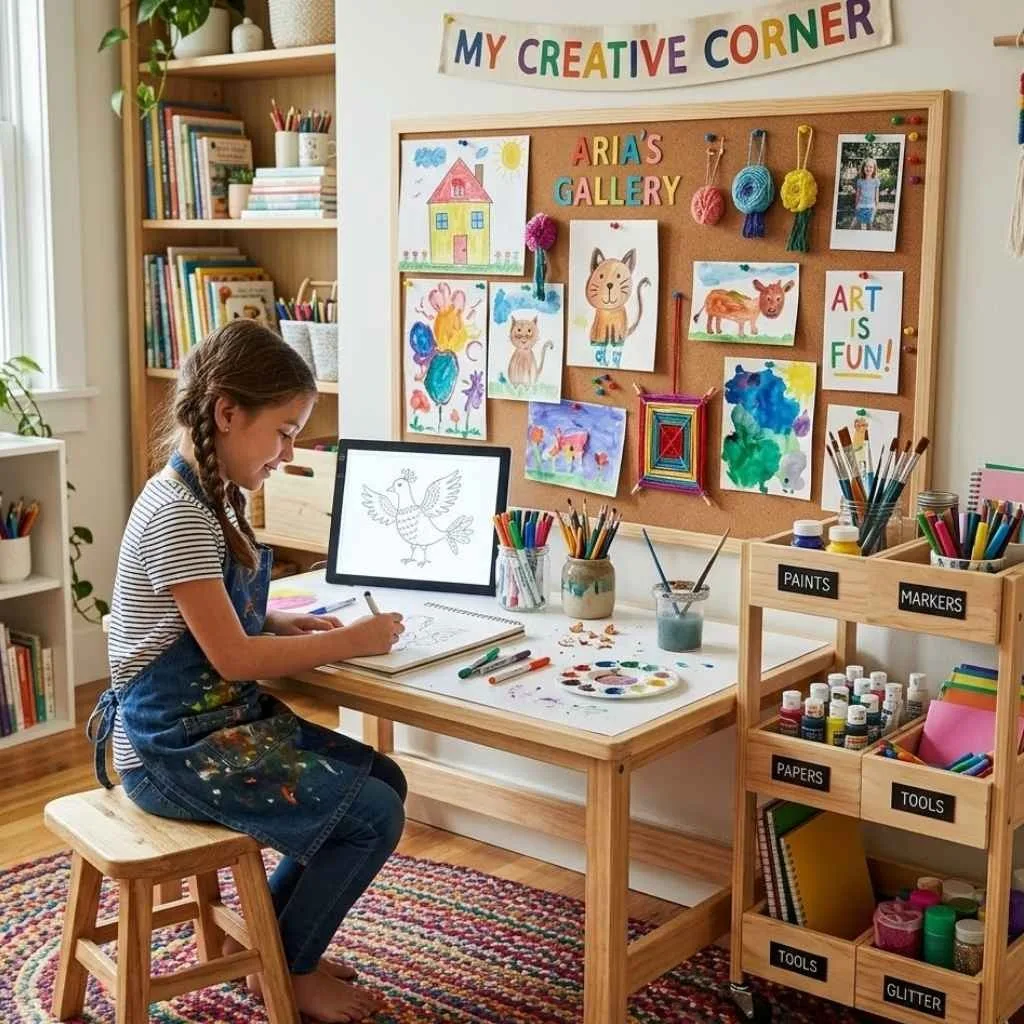Kids Bedroom Design Ideas: 12 Creative Ways to Create a Space They Will Love 11 Design a Dedicated Art and Creativity Station