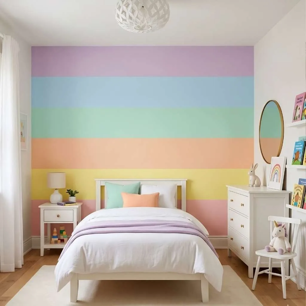 Pastel Rainbow Color Block Walls