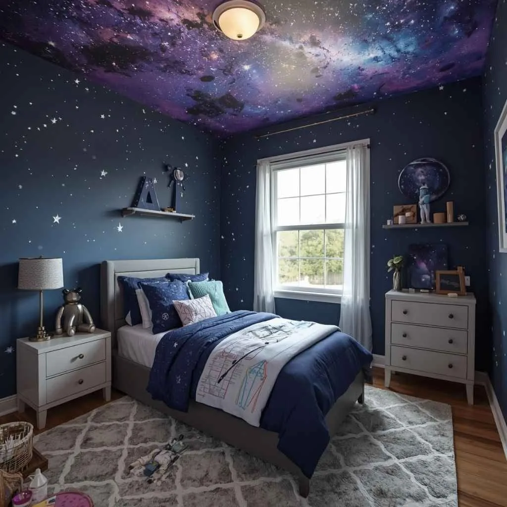 Space and Galaxy Explorer Themed Room