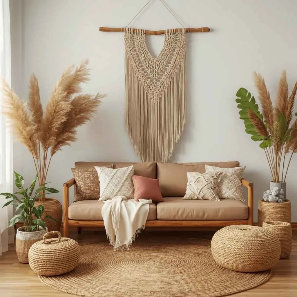 Boho Chic Macrame and Natural Textures Theme
