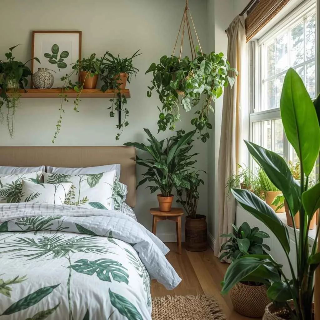 Botanical and Plant-Filled Green Oasis