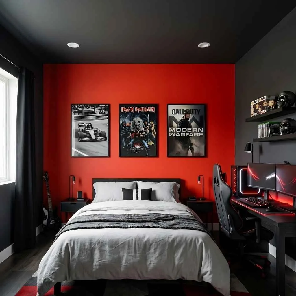 Fiery Red and Black Contrast