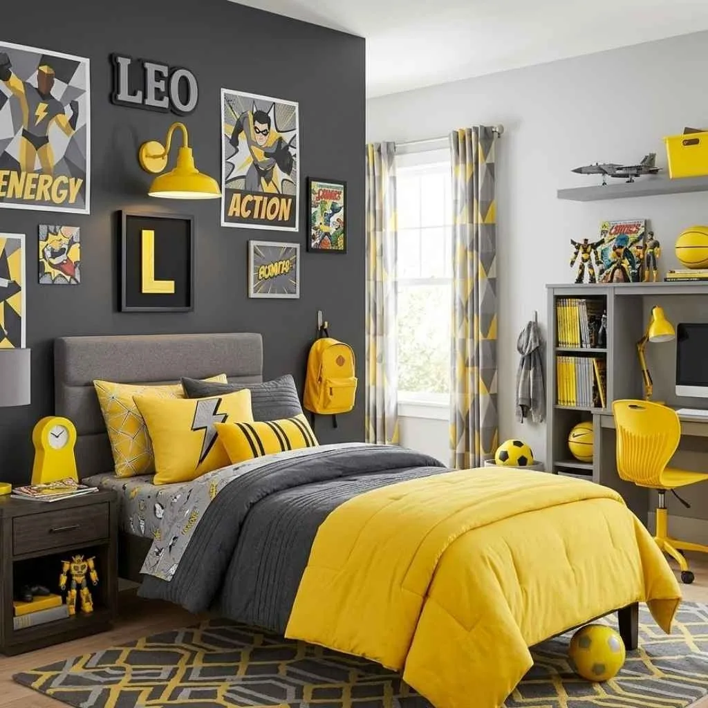  Electric Gray with Pops of Yellow