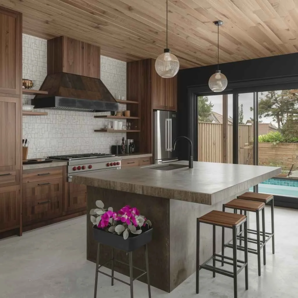  Industrial Concrete Counters for an Edgy Bold Statement
