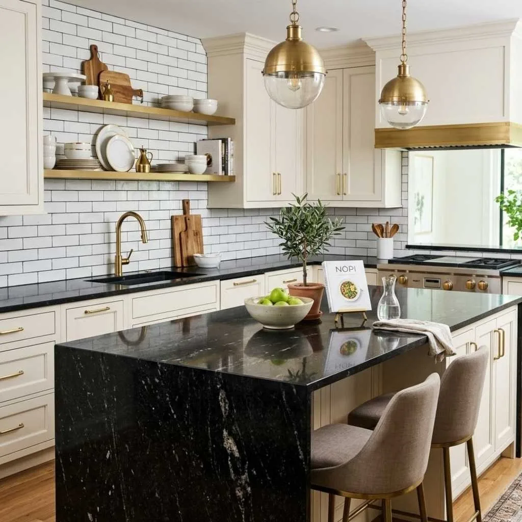  Dramatic Black Granite for a Sophisticated Kitchen