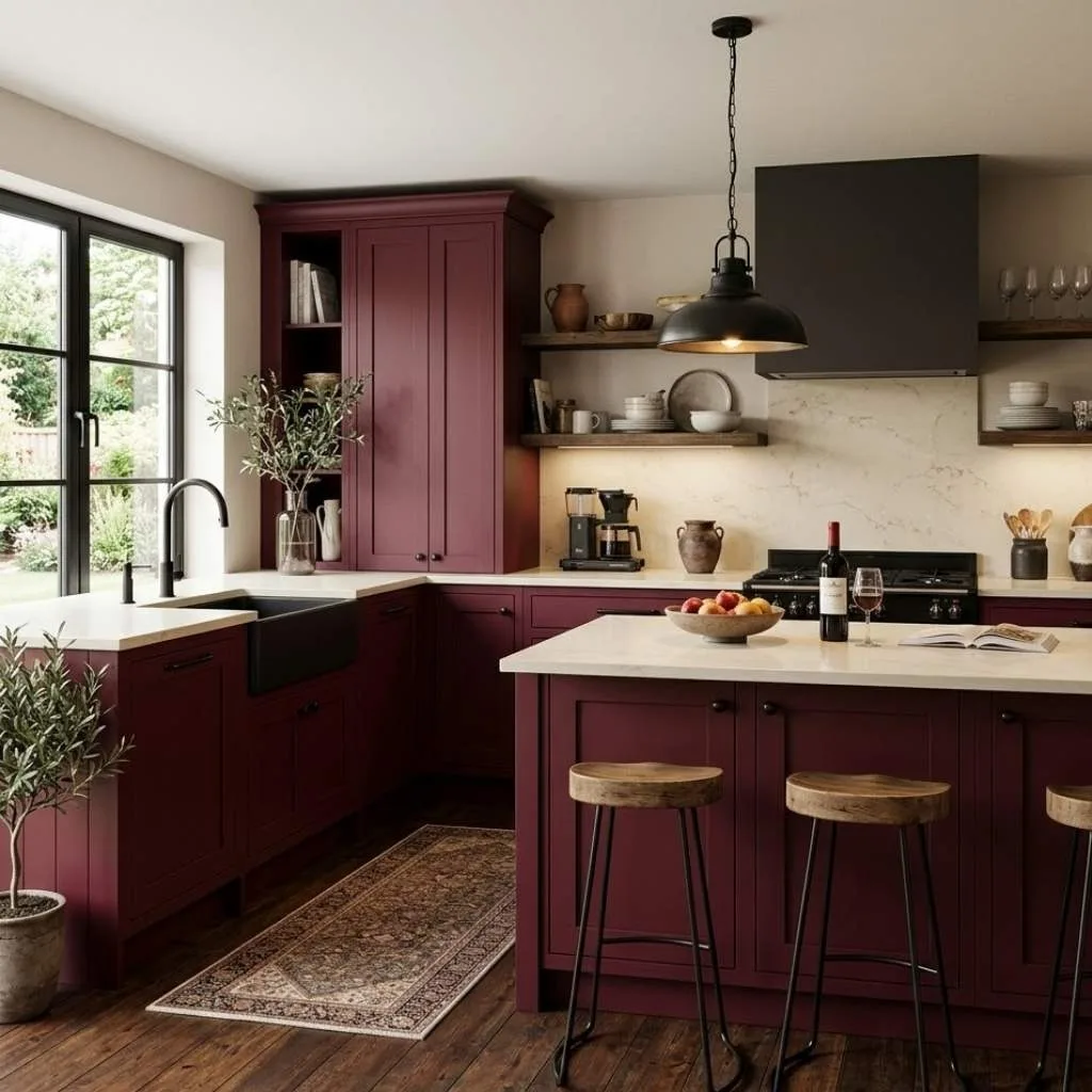 Rich Burgundy and Wine Tones