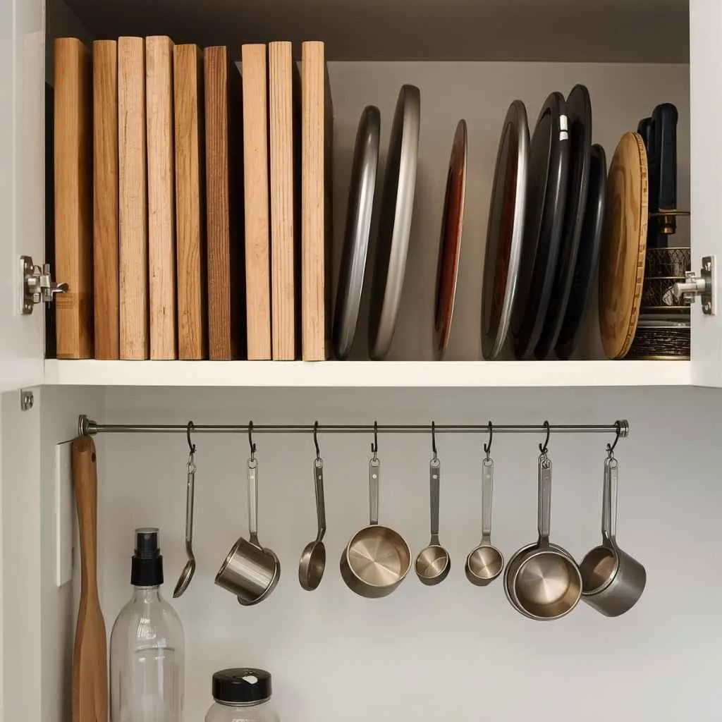  Tension Rods as Dividers and Hanging Storage