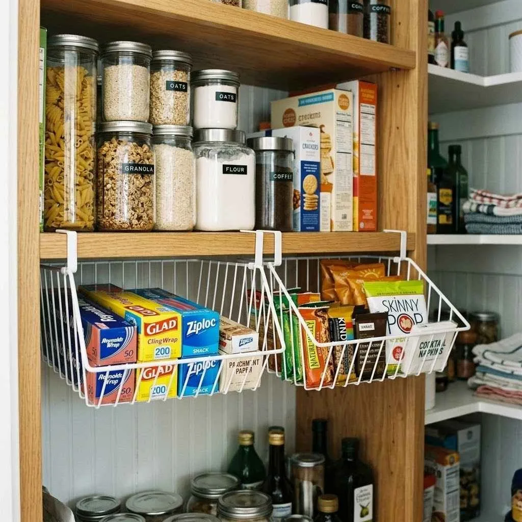 Under Shelf Baskets to Squeeze Out Hidden Storage