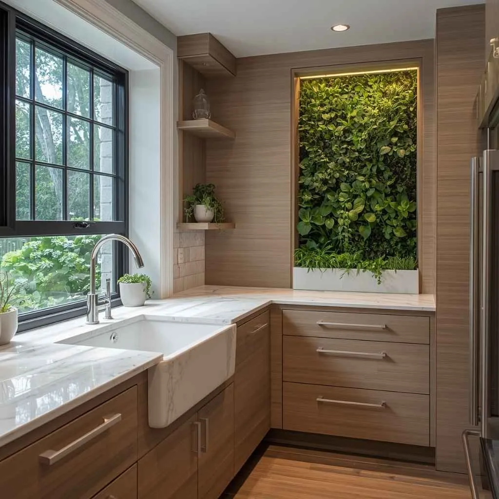 Built-In Indoor Herb Garden or Living Wall