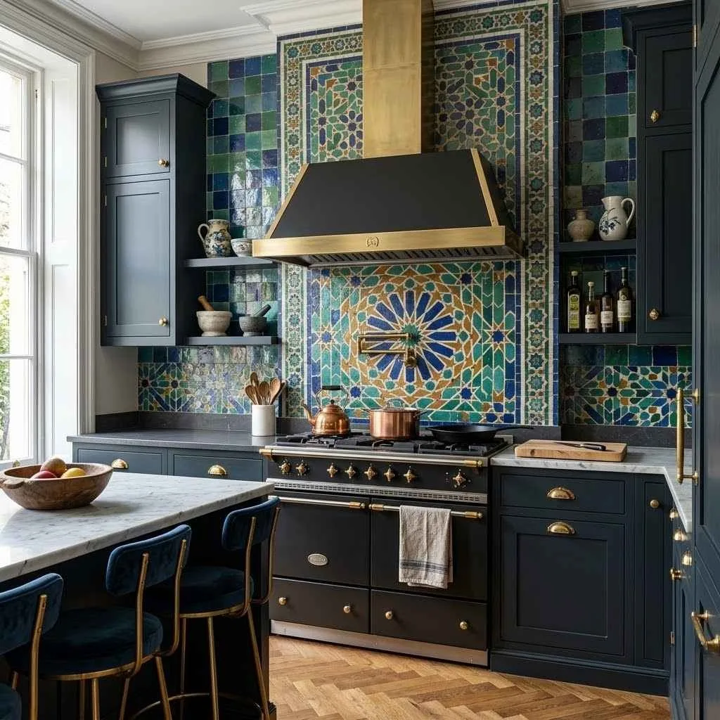 Show-Stopping Backsplash as Focal Art
