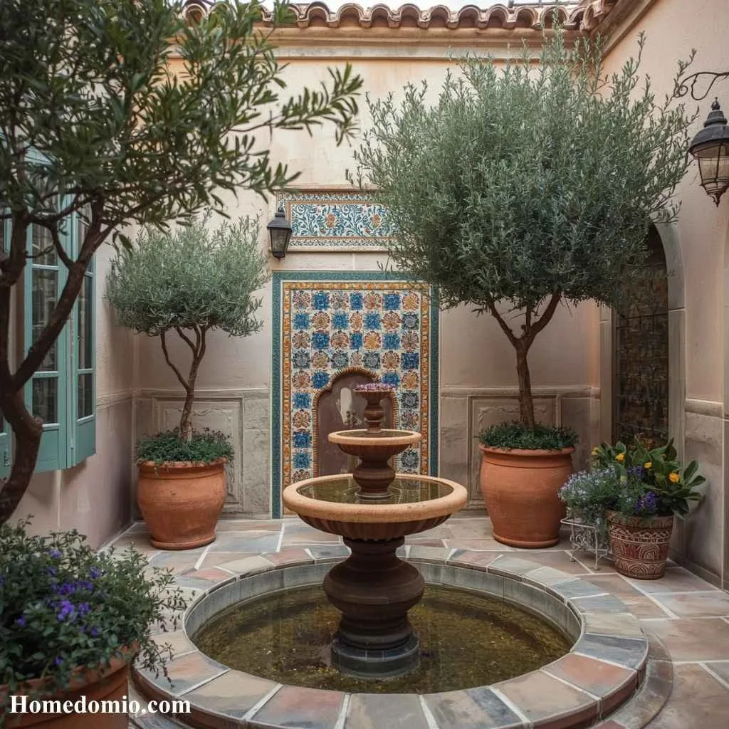 Mediterranean Inspired Courtyard Oasis