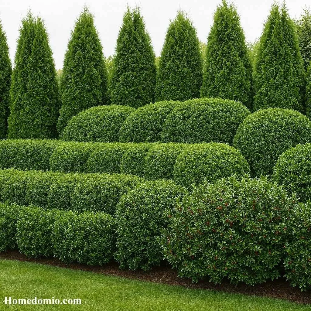 12 Backyard Landscaping Ideas for Your Yard 3 Layered Privacy Hedge Screening
