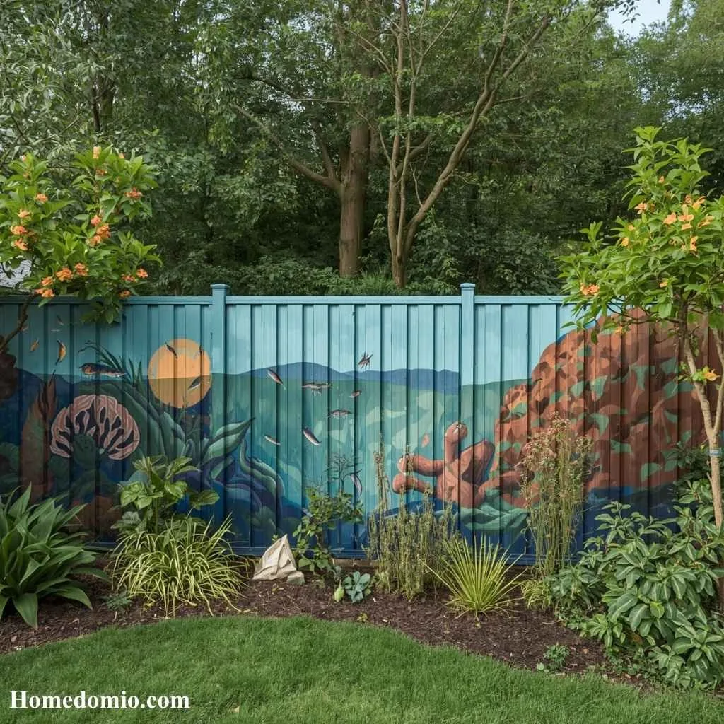 Painted Fence Mural