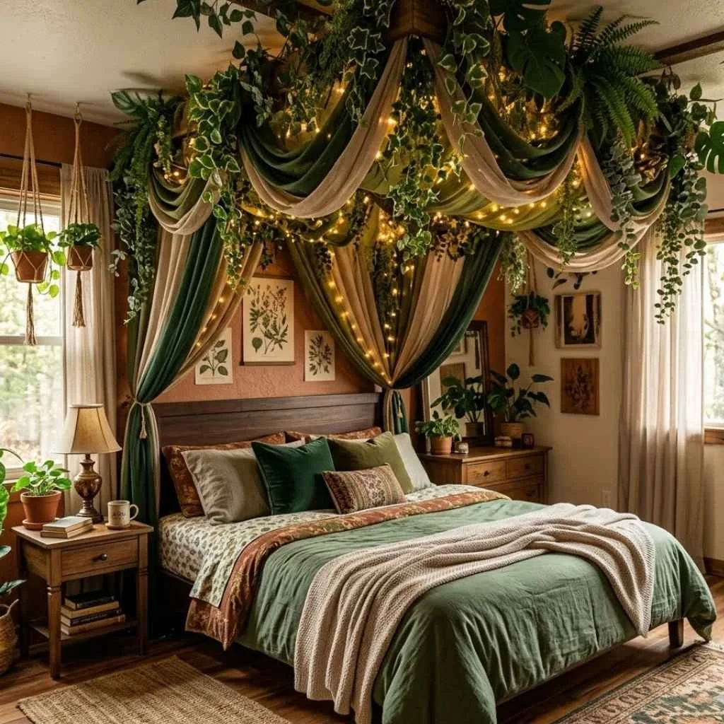  Hang a Forest Canopy Above Your Bed