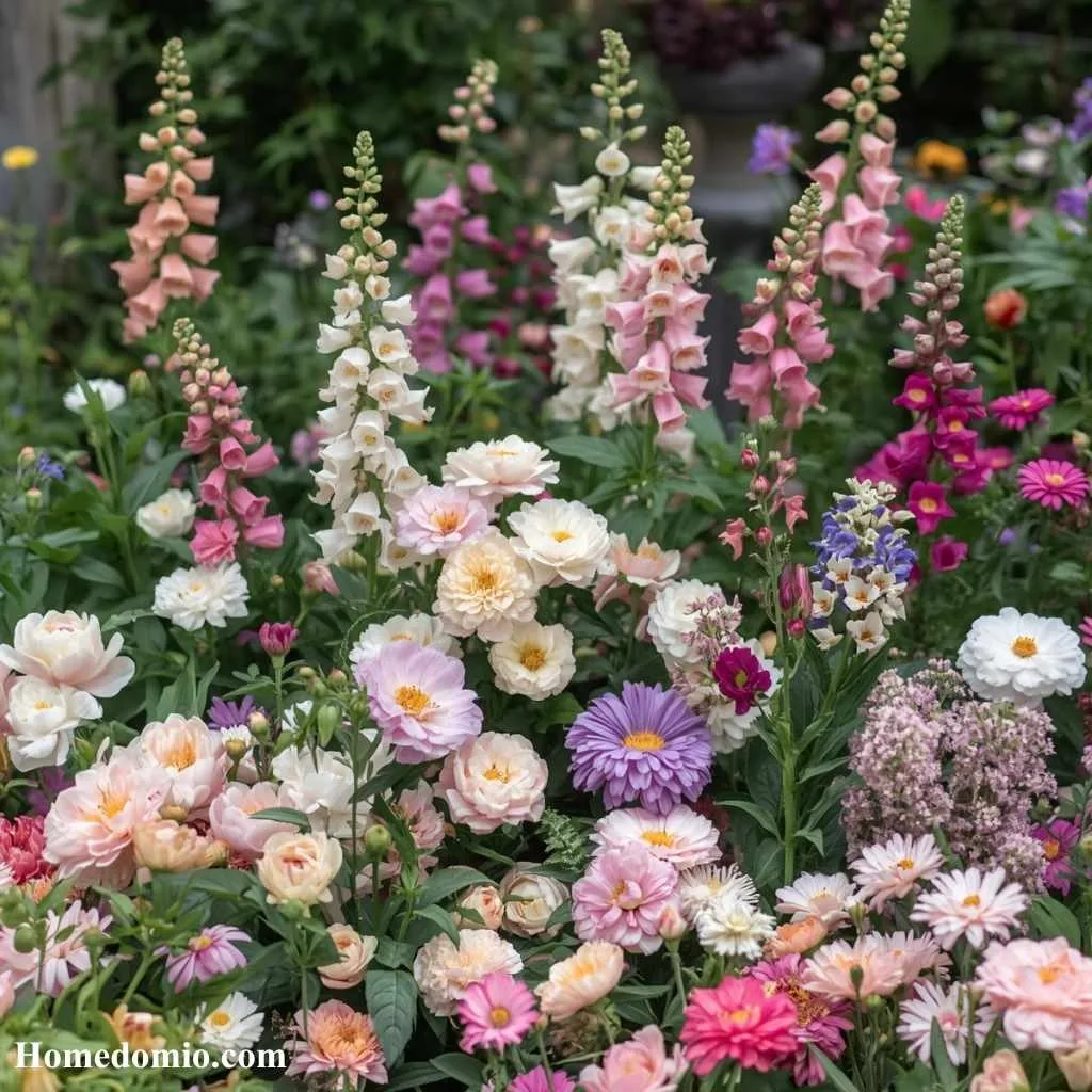12 Flower Garden Ideas to Fill Your Space 6 Romantic Pastel Cottage Planting