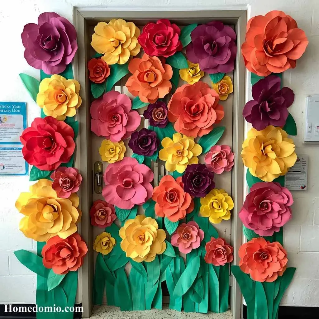 Giant Paper Flower Garden Door