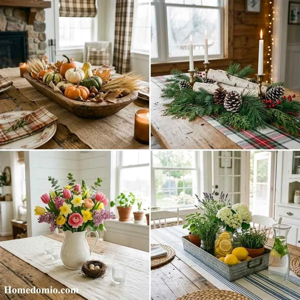 Seasonal Farmhouse Table Centrepiece