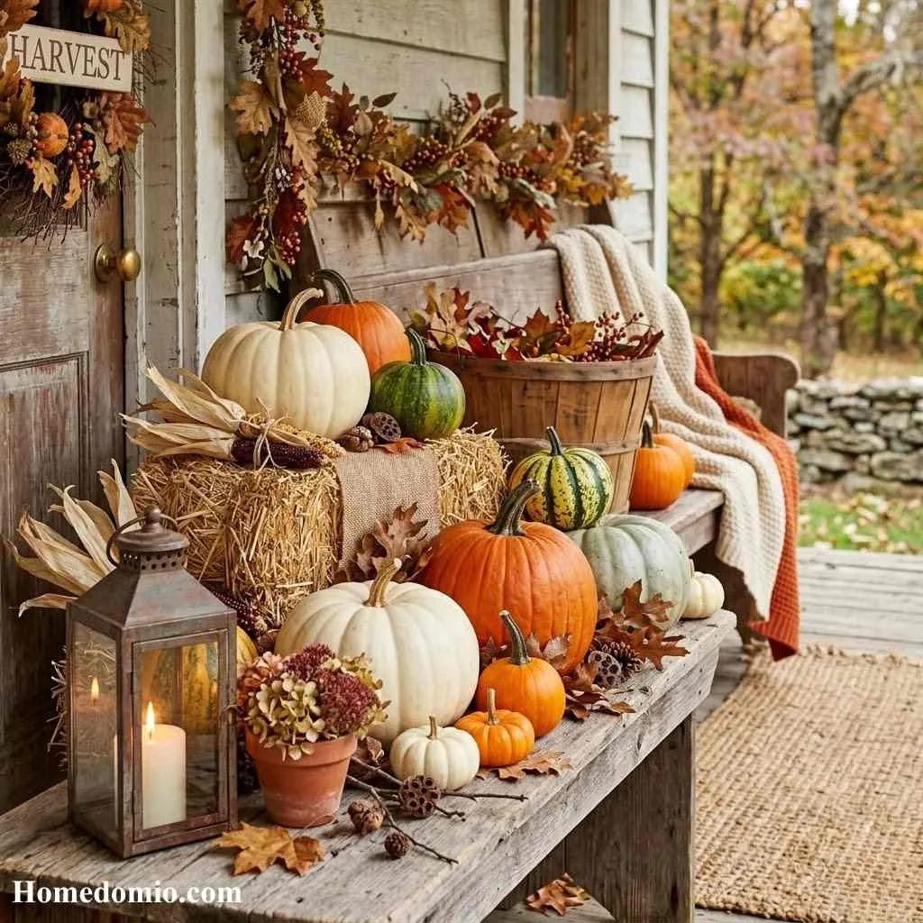Autumn Pumpkin and Gourd Vignette