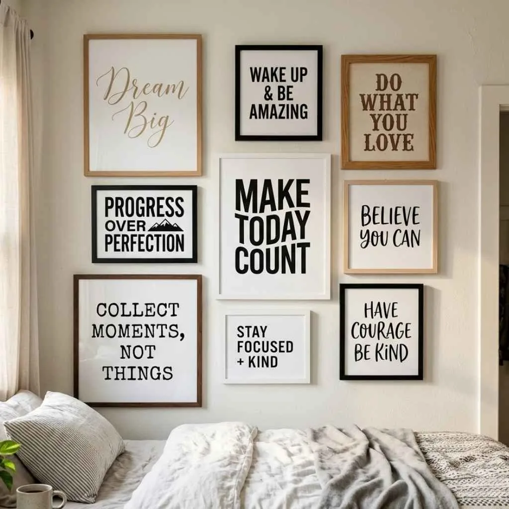 Inspirational Quotes and Typography Wall