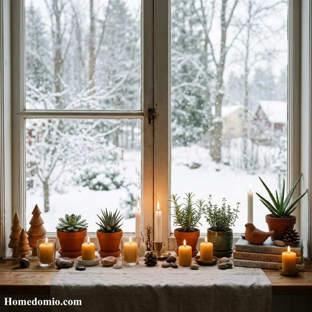 Decorate a Windowsill With Winter Vignettes