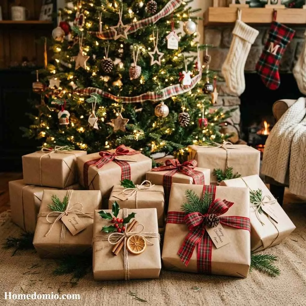12 Country Christmas Decorations for Your Home 11 Brown Paper and Twine Gift Wrapping
