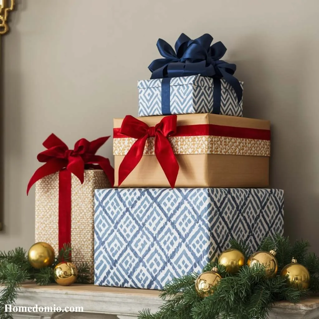  Wrapped Gift Box Stack Display