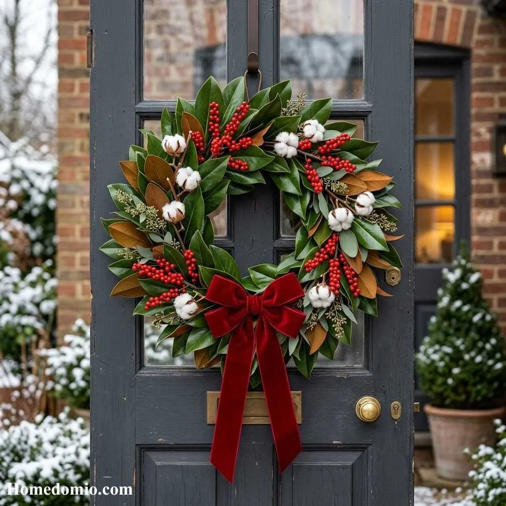 Magnolia Leaf and Berry Wreath