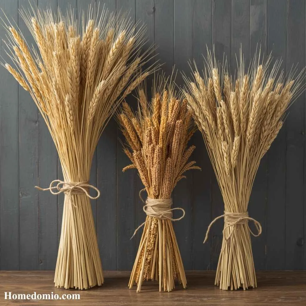 Wheat Sheaf and Dried Grain Bundle Decor