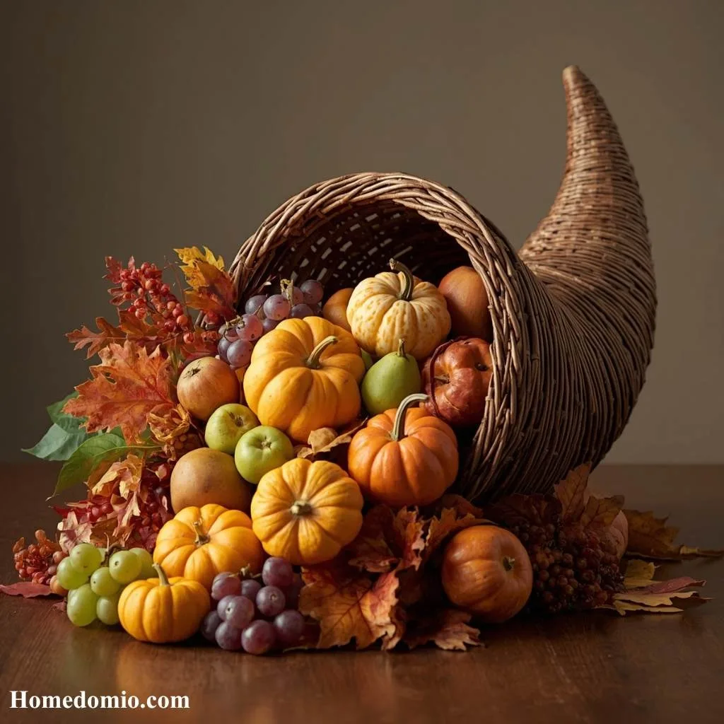 Harvest Basket and Cornucopia Display
