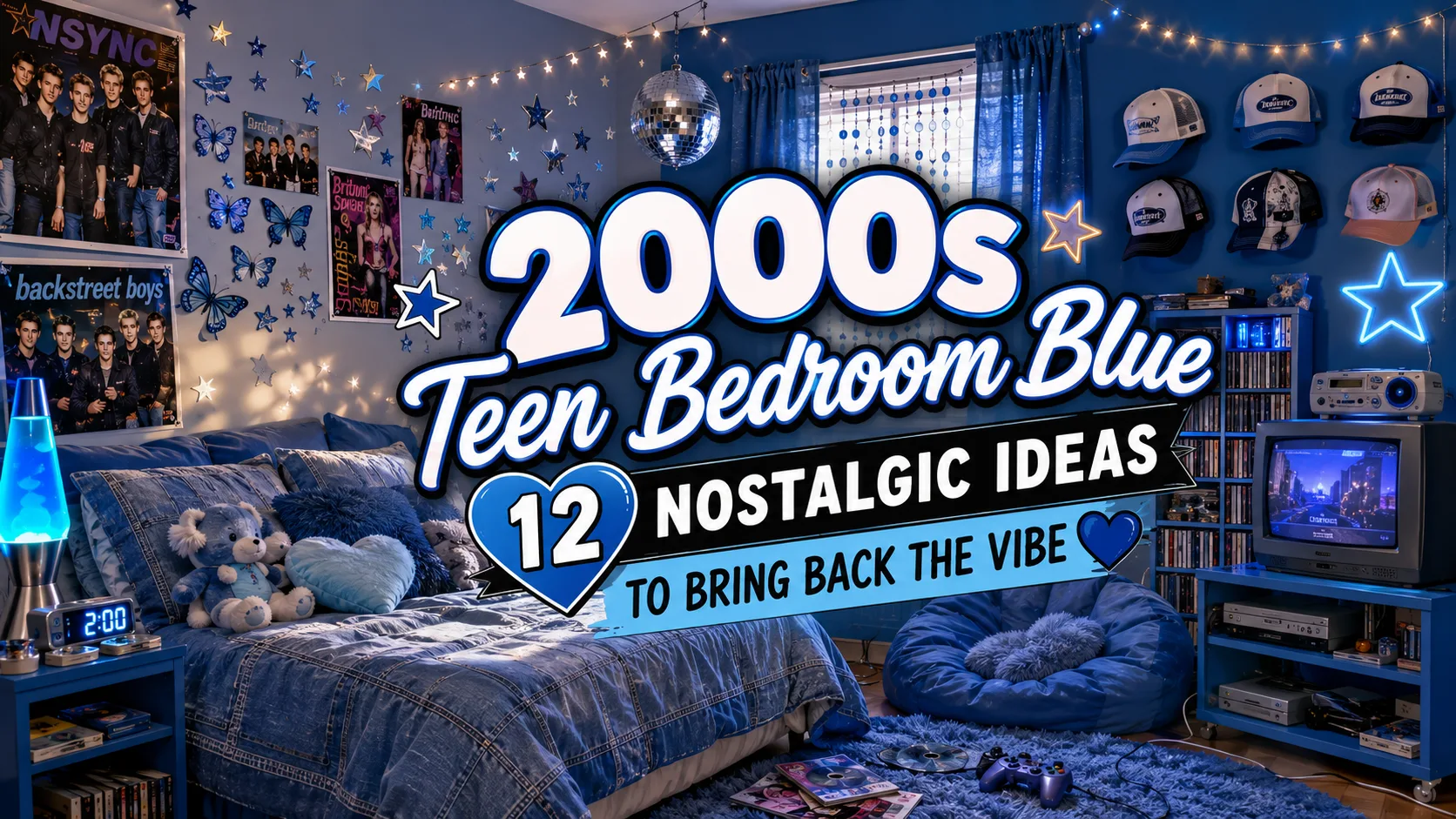 2000s Teen Bedroom Blue