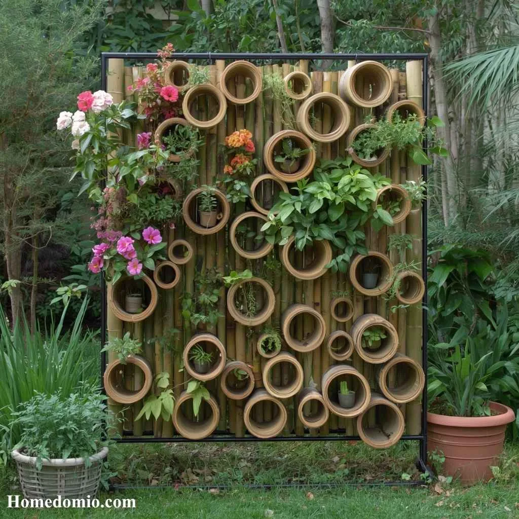  Bamboo Tube Planter Wall