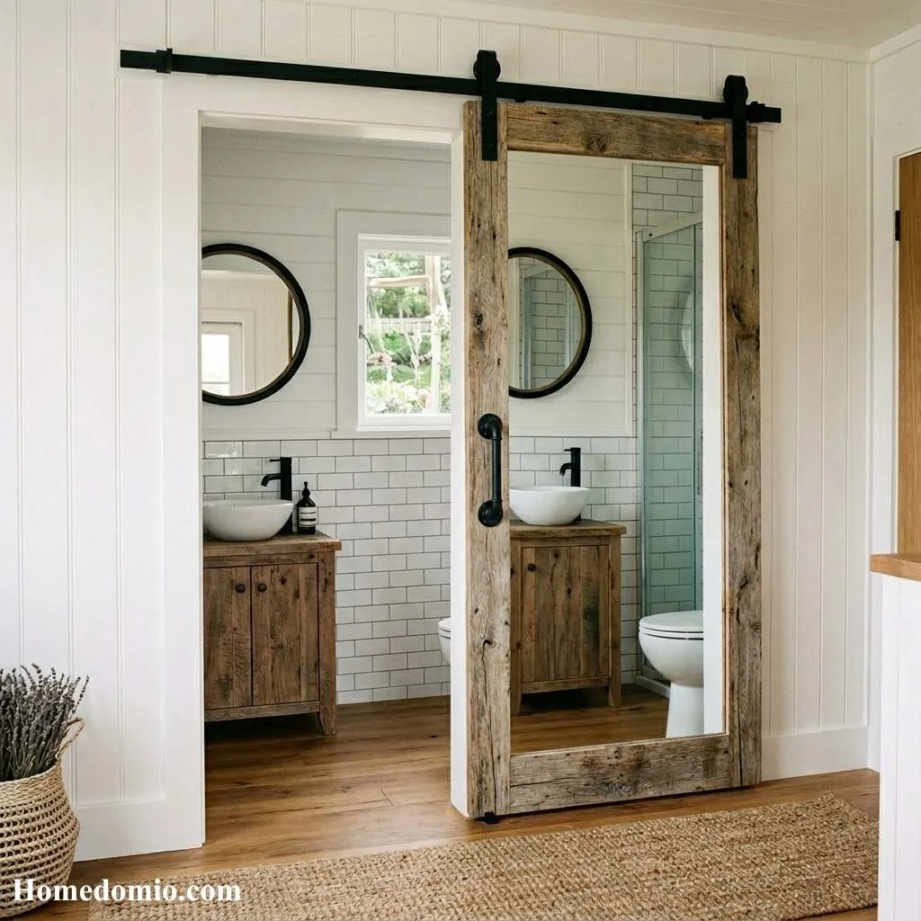 Barn Door Bathroom Entry